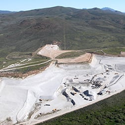 aerial view of the Hess pumice mine