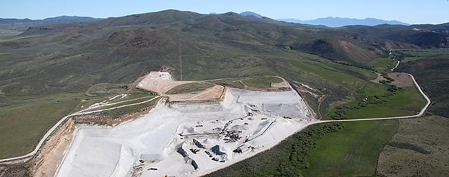 the Hess pumice mine seen from the air
