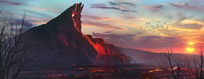 ancient pumice-producing volcano